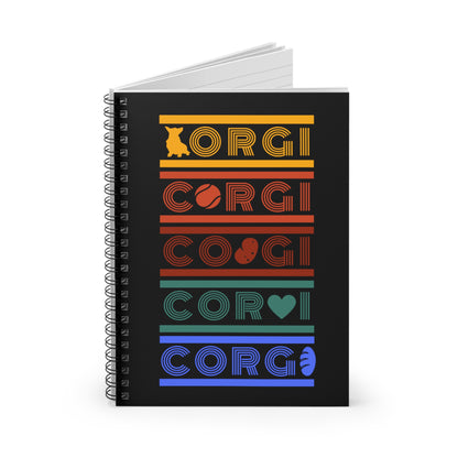 Corgi Notebook Journal Retro Vintage