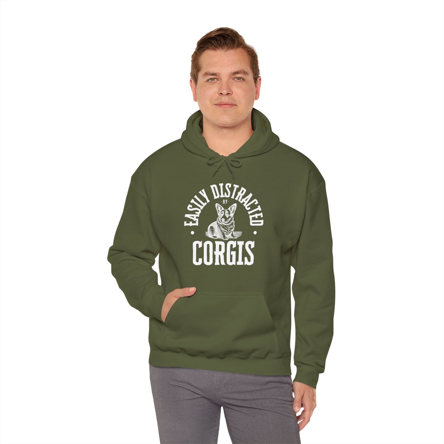 Corgi Hoodie Easily Distracted Women & Men