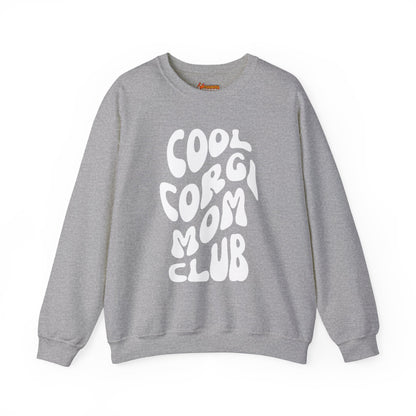 light gray sport corgi sweatshirt cool mom club trendy retro text dog lover gift for her women