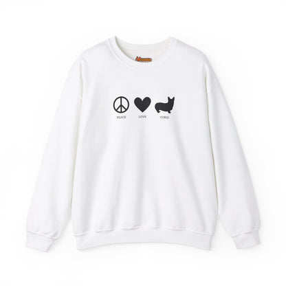 Corgi Sweatshirt Peace Love Women & Men