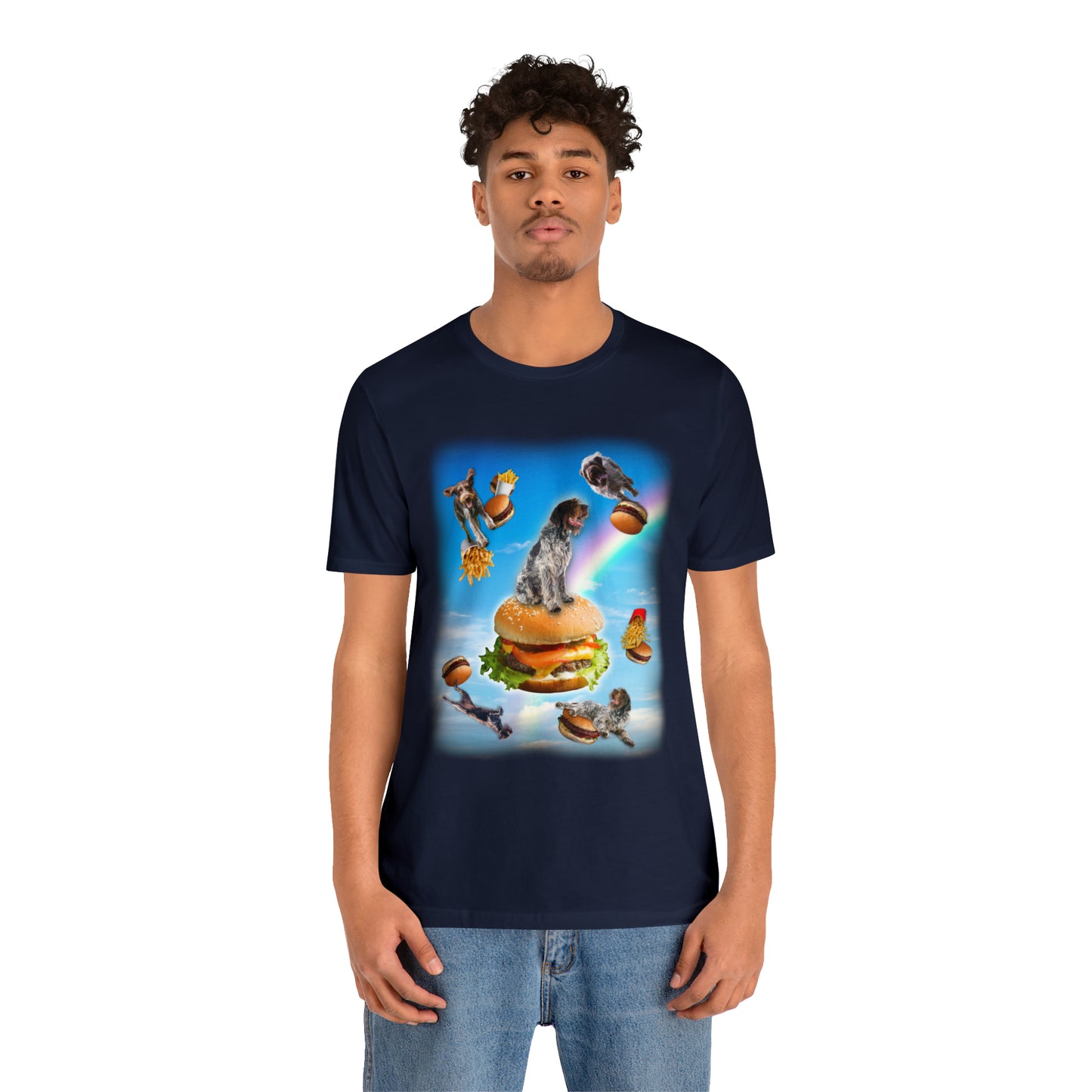 Griffon T-shirt Burgers Fries and Rainbows Women & Men
