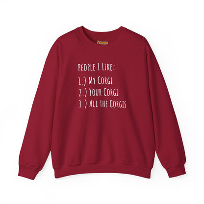 Corgi Sweatshirt People I Like Women & Men
