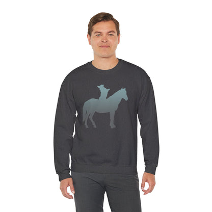 Corgi Sweatshirt Horse Cowboy Women & Men