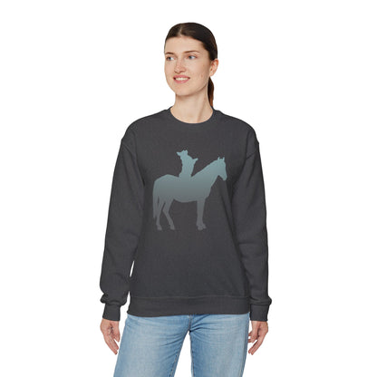 Corgi Sweatshirt Horse Cowboy Women & Men