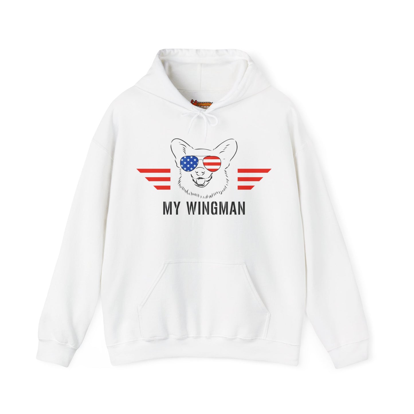 Corgi Hoodie Wingman American Women & Men