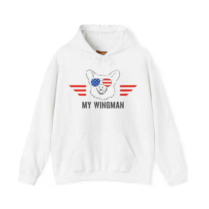 Corgi Hoodie Wingman American Women & Men