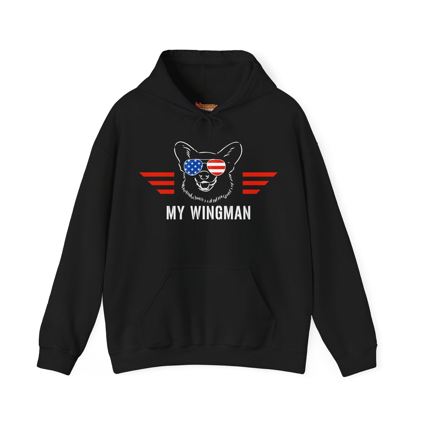 Corgi Hoodie Wingman American Women & Men