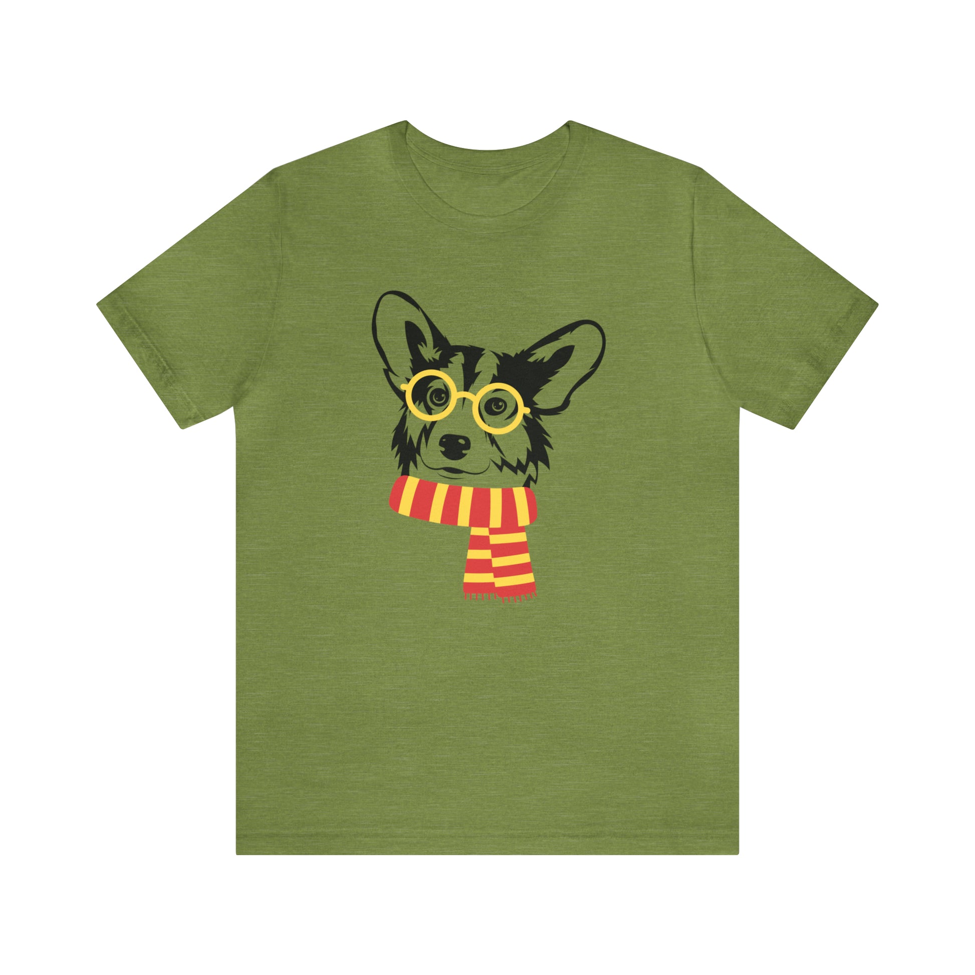 green olive army corgi wizard school magic dog lover pet gift women men t-shirt unisex short sleeve shirt