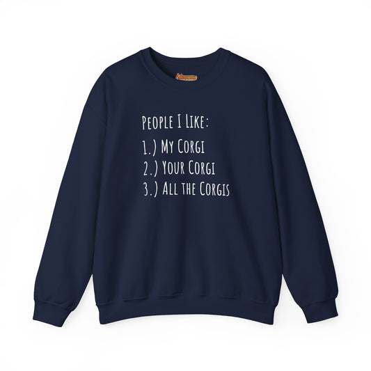 Corgi Sweatshirt People I Like Women & Men
