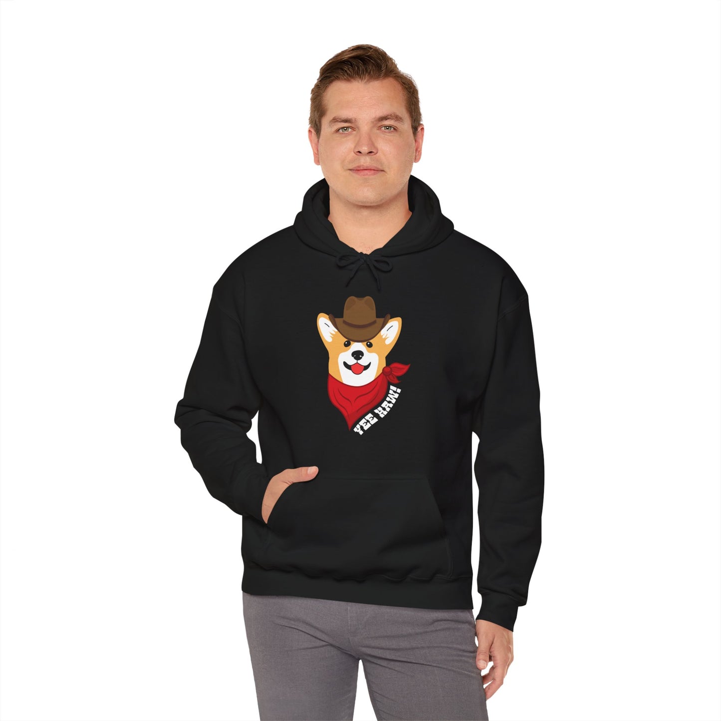 Corgi Hoodie Cowboy Yee Haw Women & Men