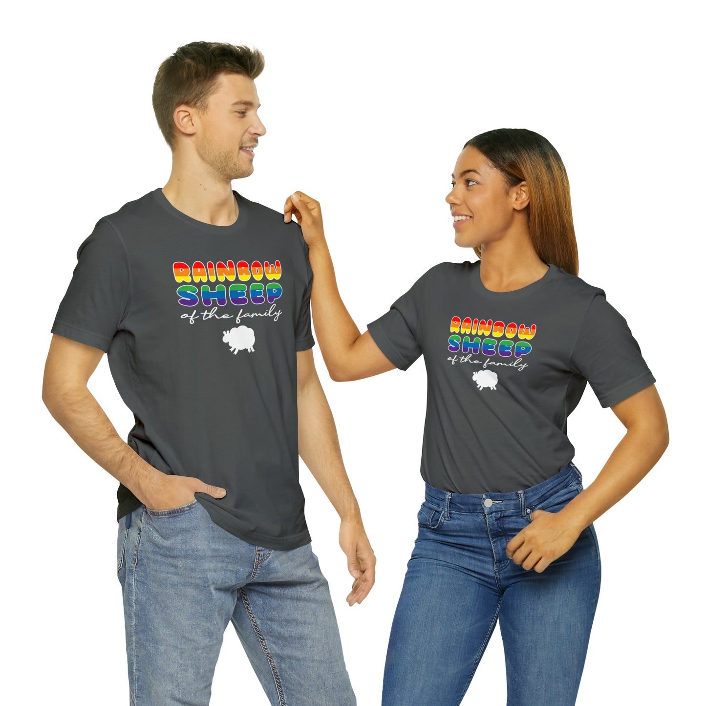 Rainbow Sheep of the Family LGBTQ+ Pride Women & Men T-Shirts Unisex Jersey Short Sleeve Tee