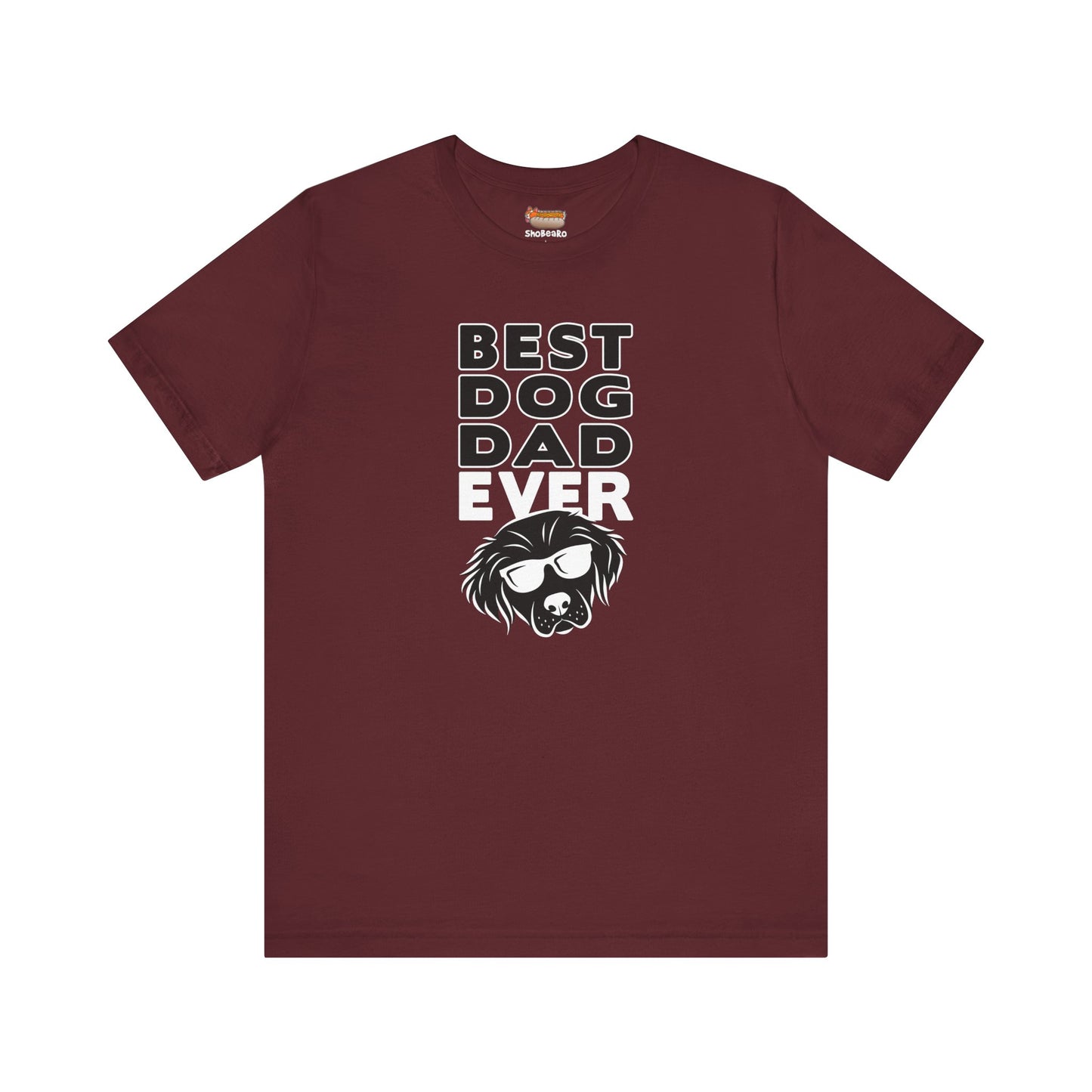 maroon dark red best dog dad ever t-shirt men