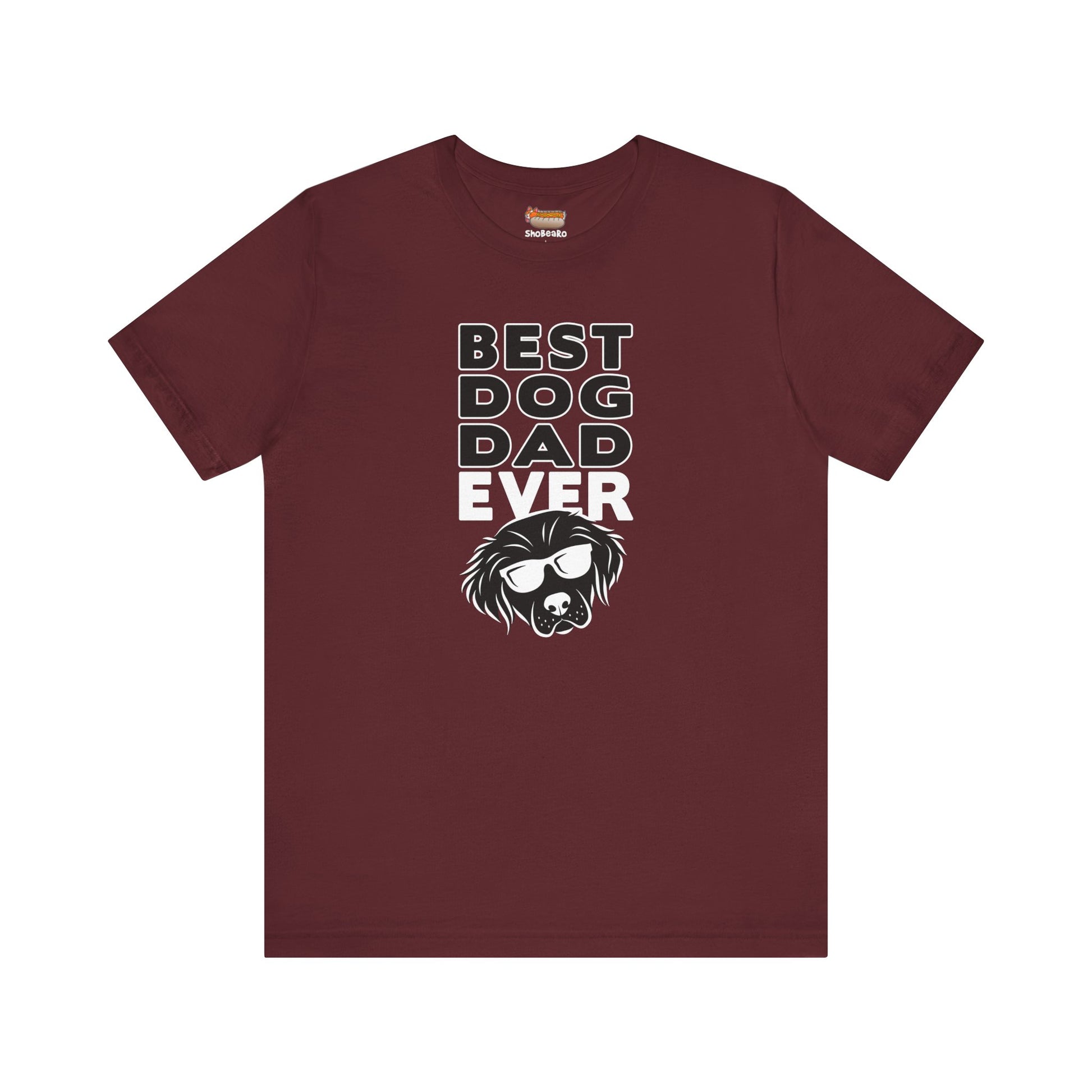 maroon dark red best dog dad ever t-shirt men