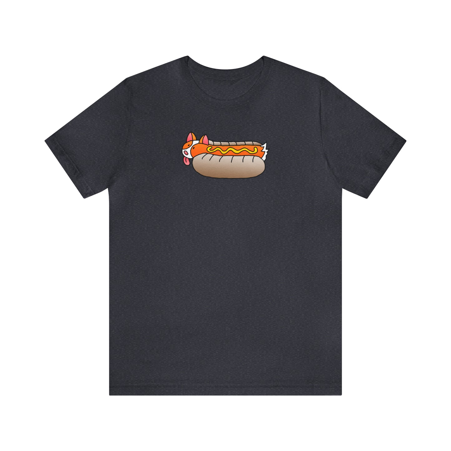 Navy Front ShoBeaRo logo unisex t-shirt short sleeve men women shirt corgi hot dog I saved a life