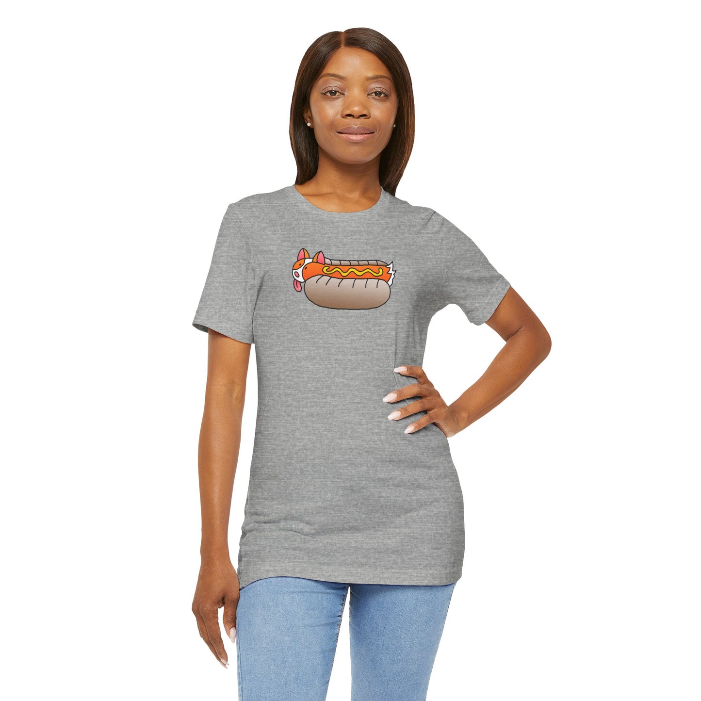 ShoBeaRo T-shirt Corgi Hot Dog Women & Men
