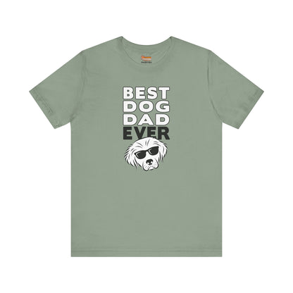 green sage best dog dad ever t-shirt men