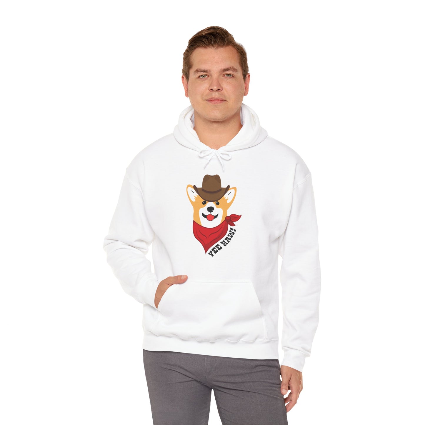 Corgi Hoodie Cowboy Yee Haw Women & Men