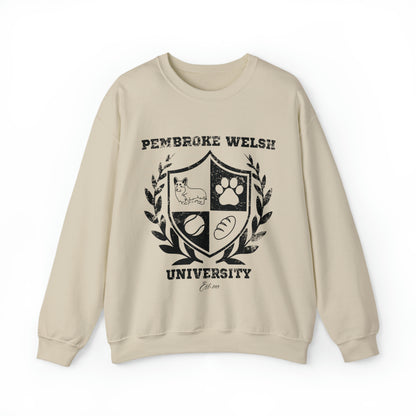 tan Pembroke Welsh Corgi University College Academy dog lover pet gift men women sweatshirt brown
