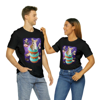 Corgi T-shirt Donut Space Galaxy Women & Men