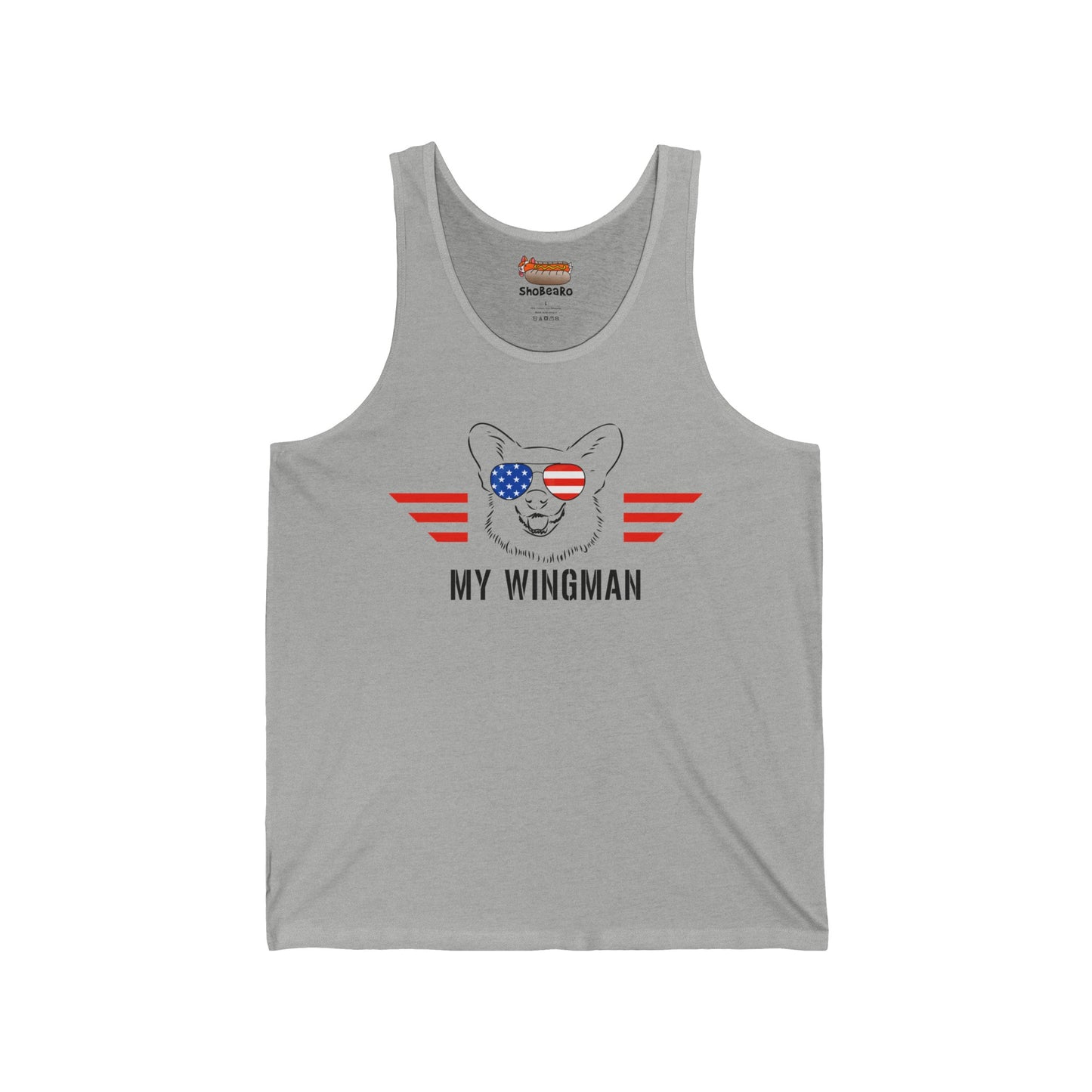 Corgi Tank Top Wingman American Women & Men