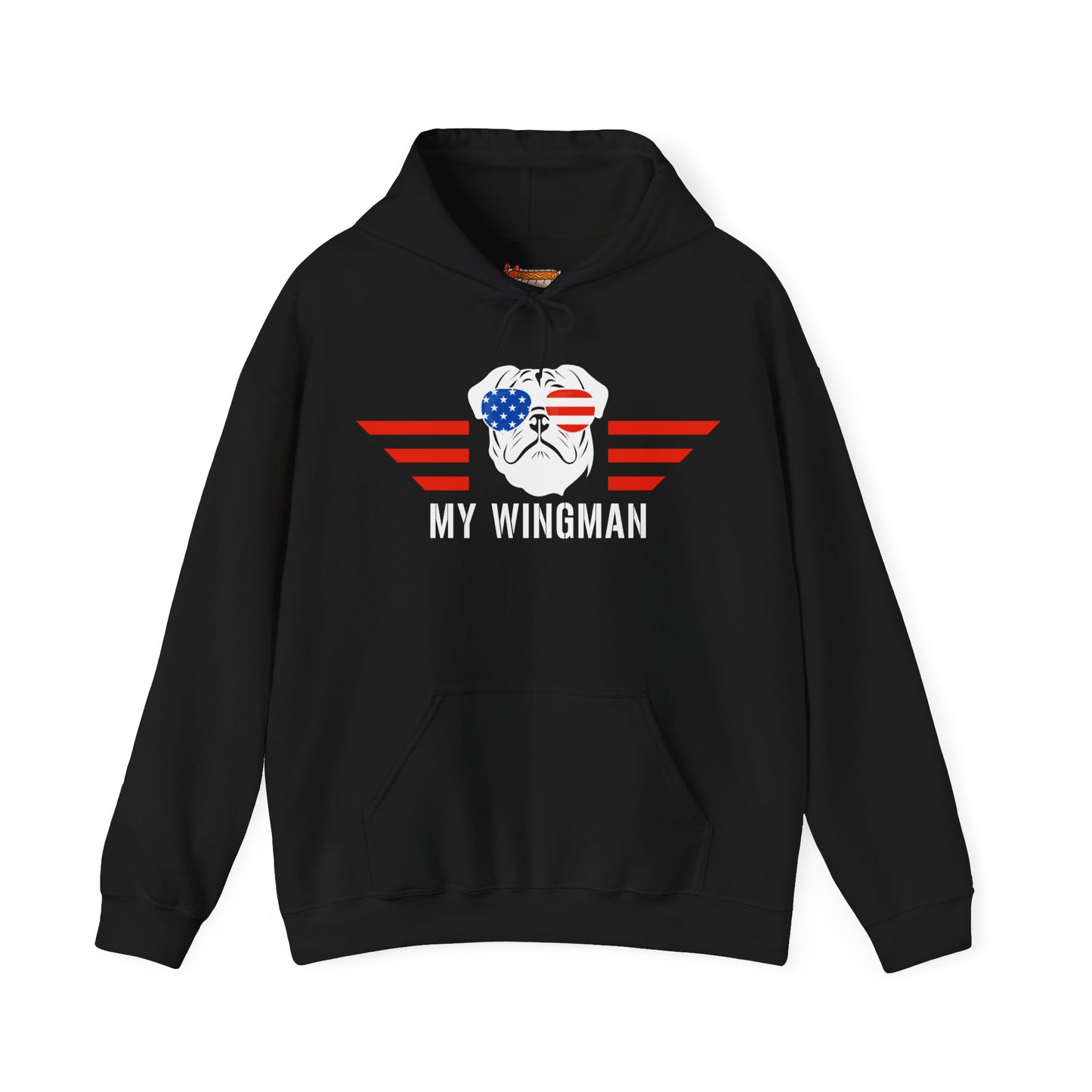 Pug Hoodie Wingman American Women & Men