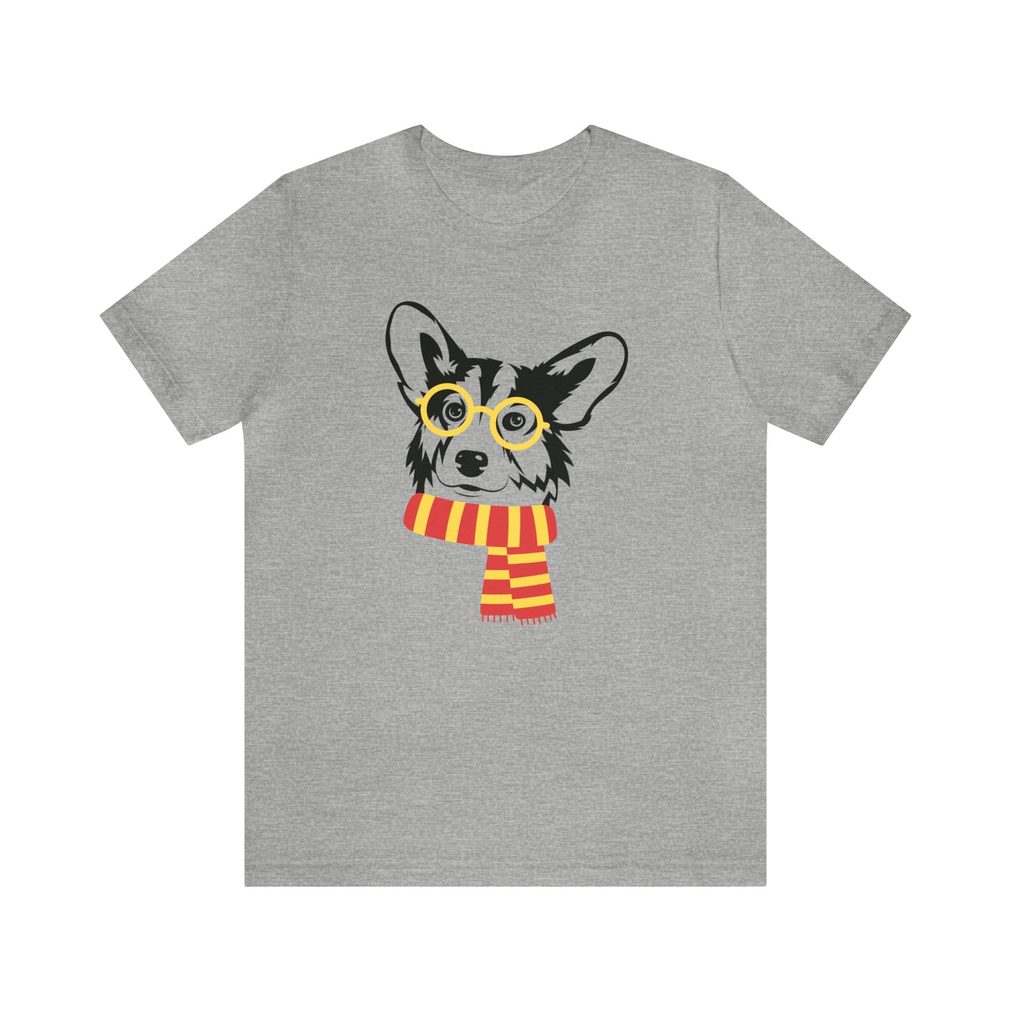 gray corgi wizard school magic dog lover pet gift women men t-shirt unisex short sleeve shirt