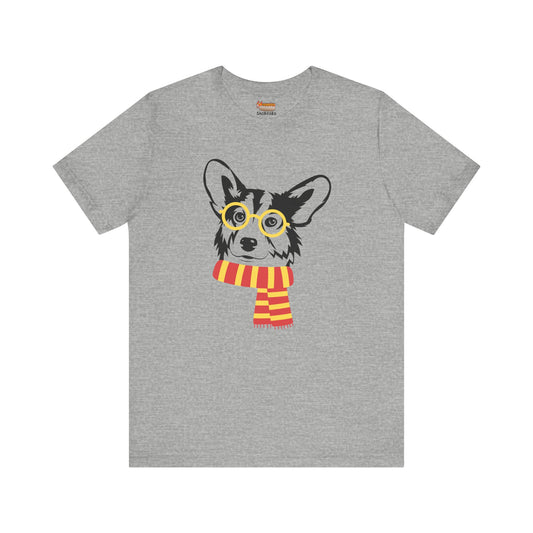 Corgi T-shirt Glasses and Scarf Women & Men