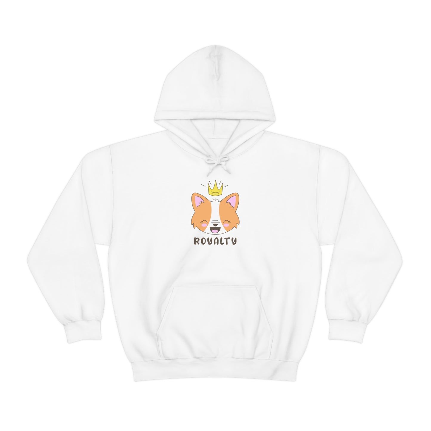 white Corgi Royalty Queen adult unisex hoodie clothing