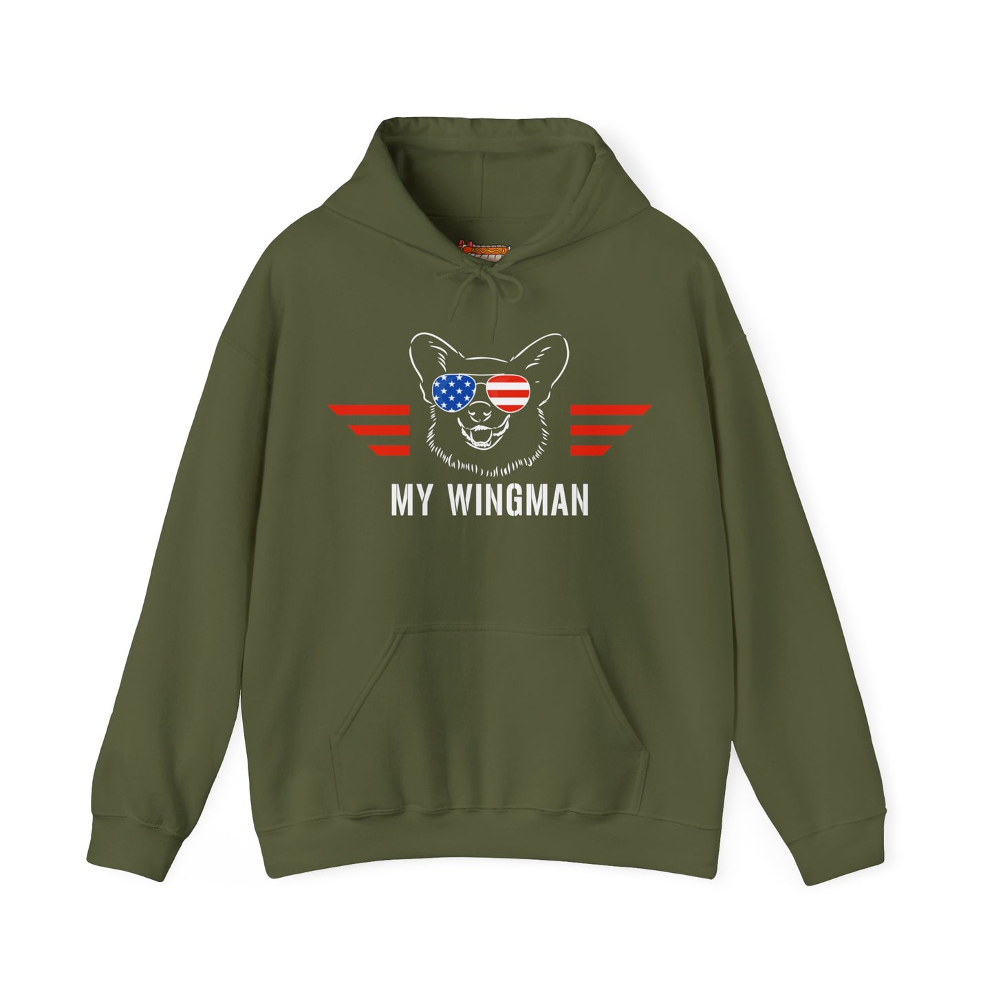 Corgi Hoodie Wingman American Women & Men