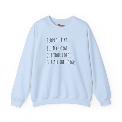 Corgi Sweatshirt People I Like Women & Men