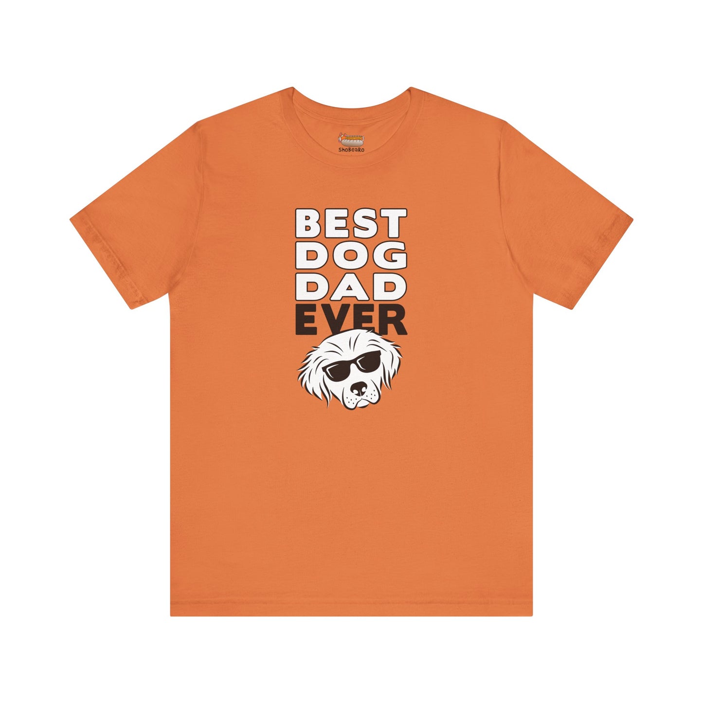orange best dog dad ever t-shirt men