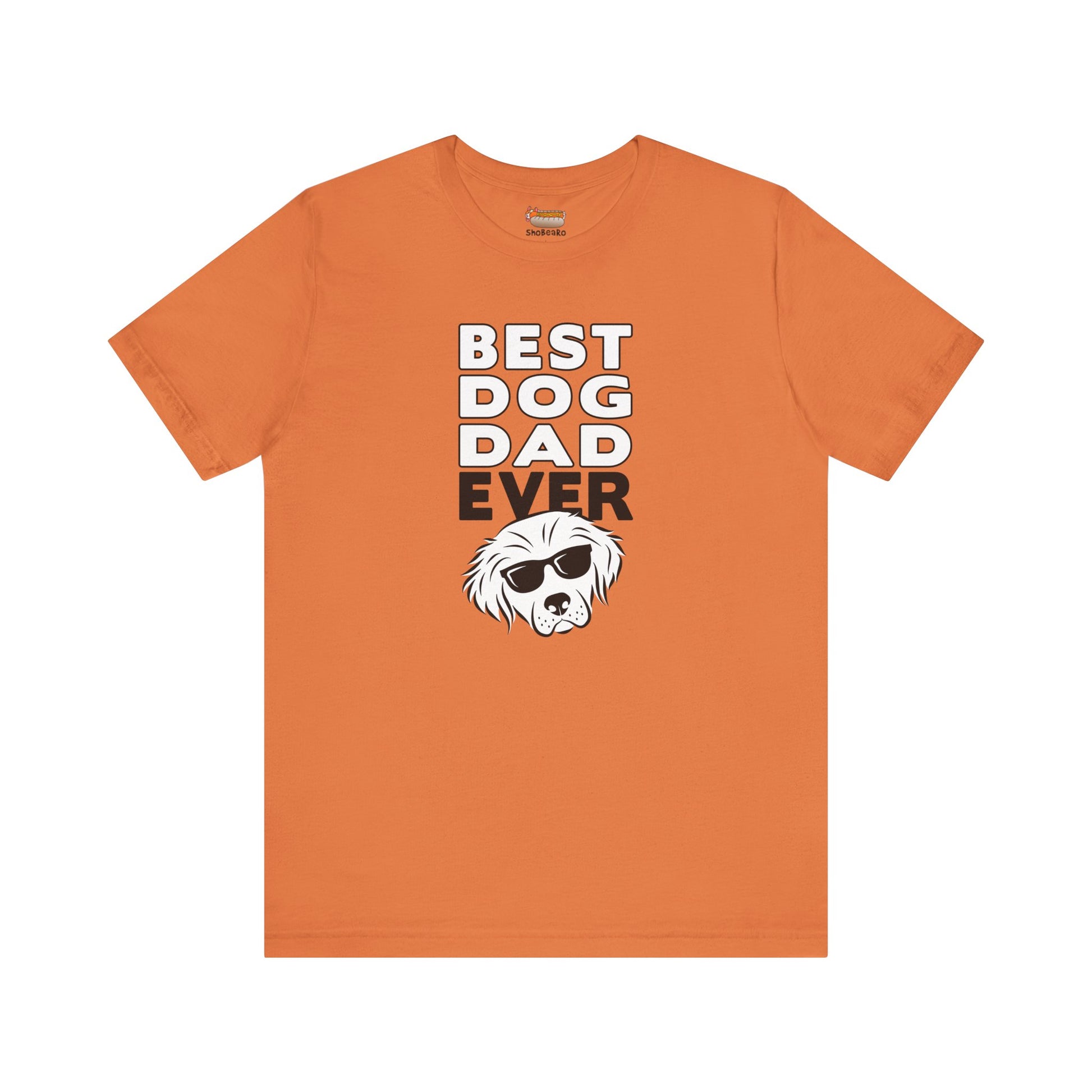 orange best dog dad ever t-shirt men