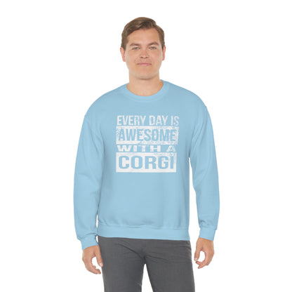 Corgi Sweatshirt Every Day is Awesome Distressed Women & Men
