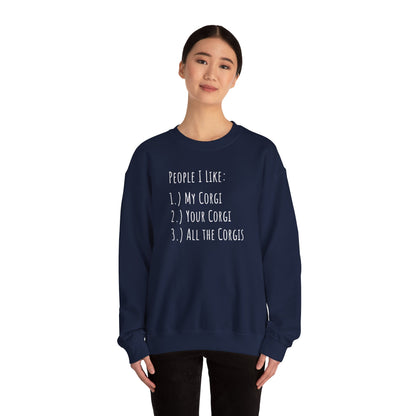 Corgi Sweatshirt People I Like Women & Men