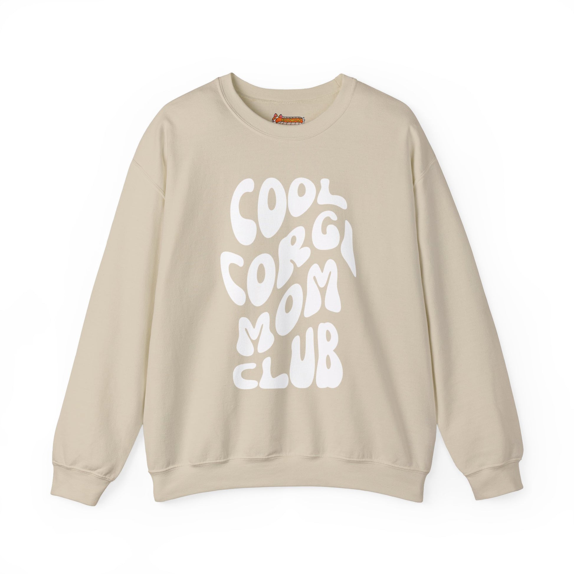 tan brown sand corgi sweatshirt cool mom club trendy retro text dog lover gift for her women