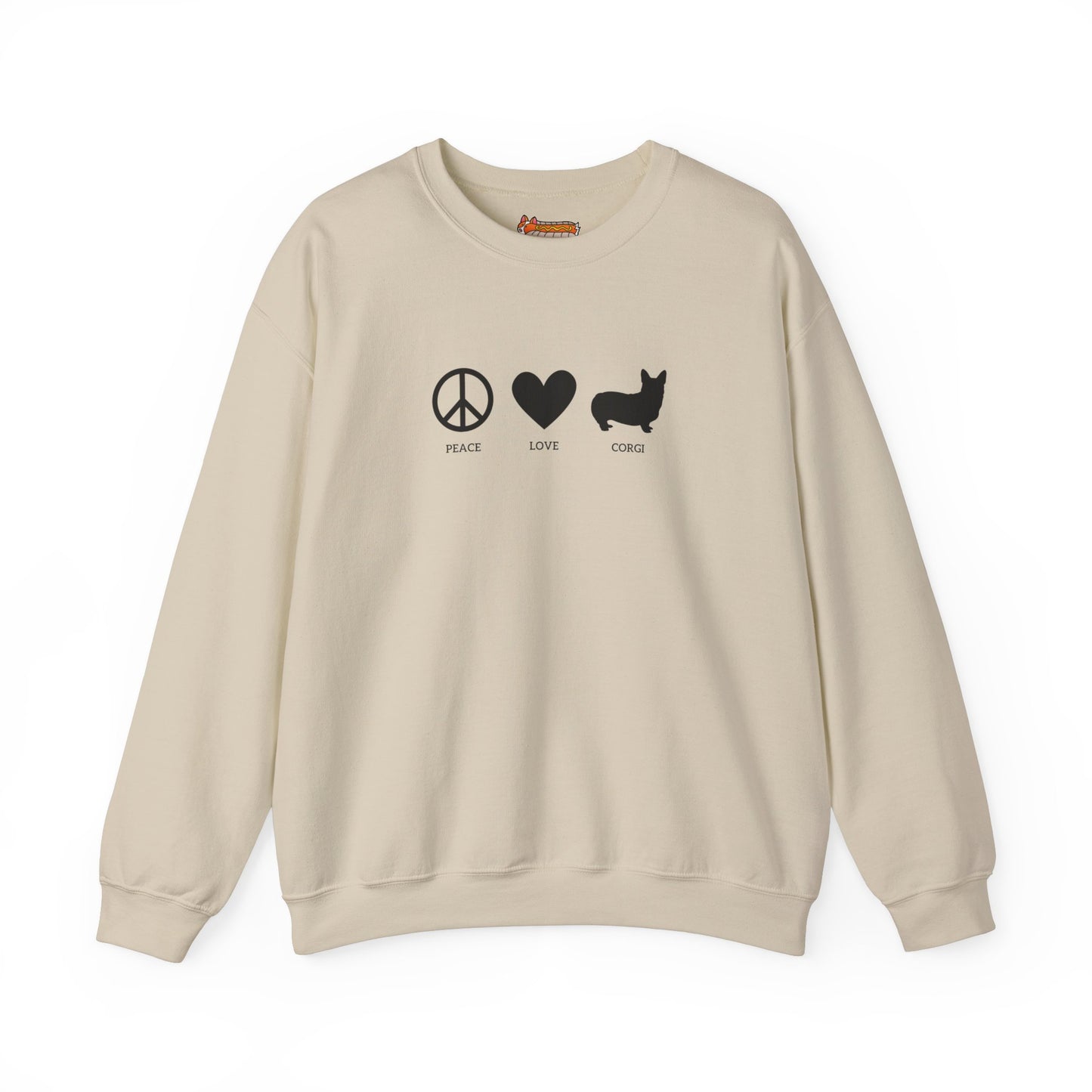 Corgi Sweatshirt Peace Love Women & Men