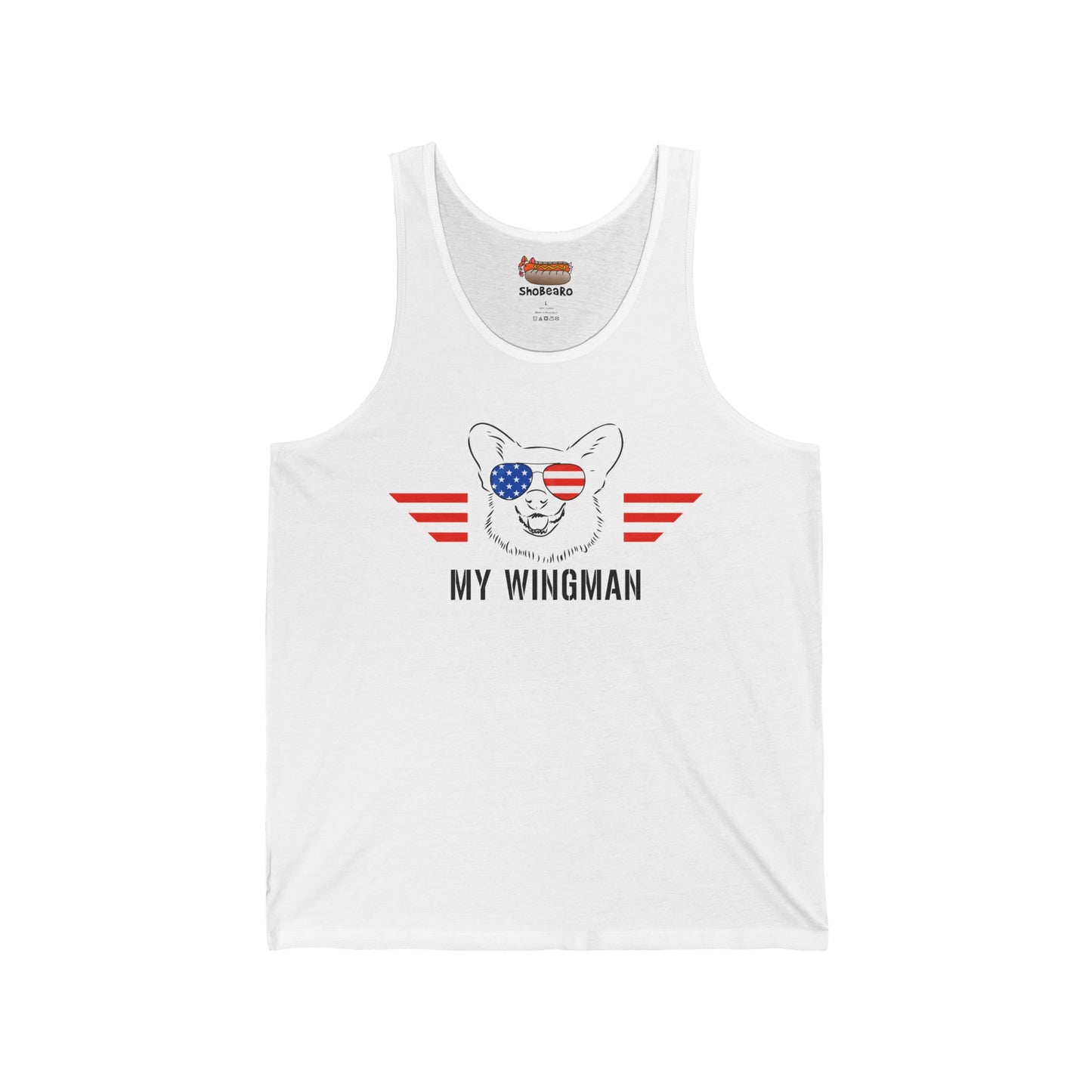 Corgi Tank Top Wingman American Women & Men
