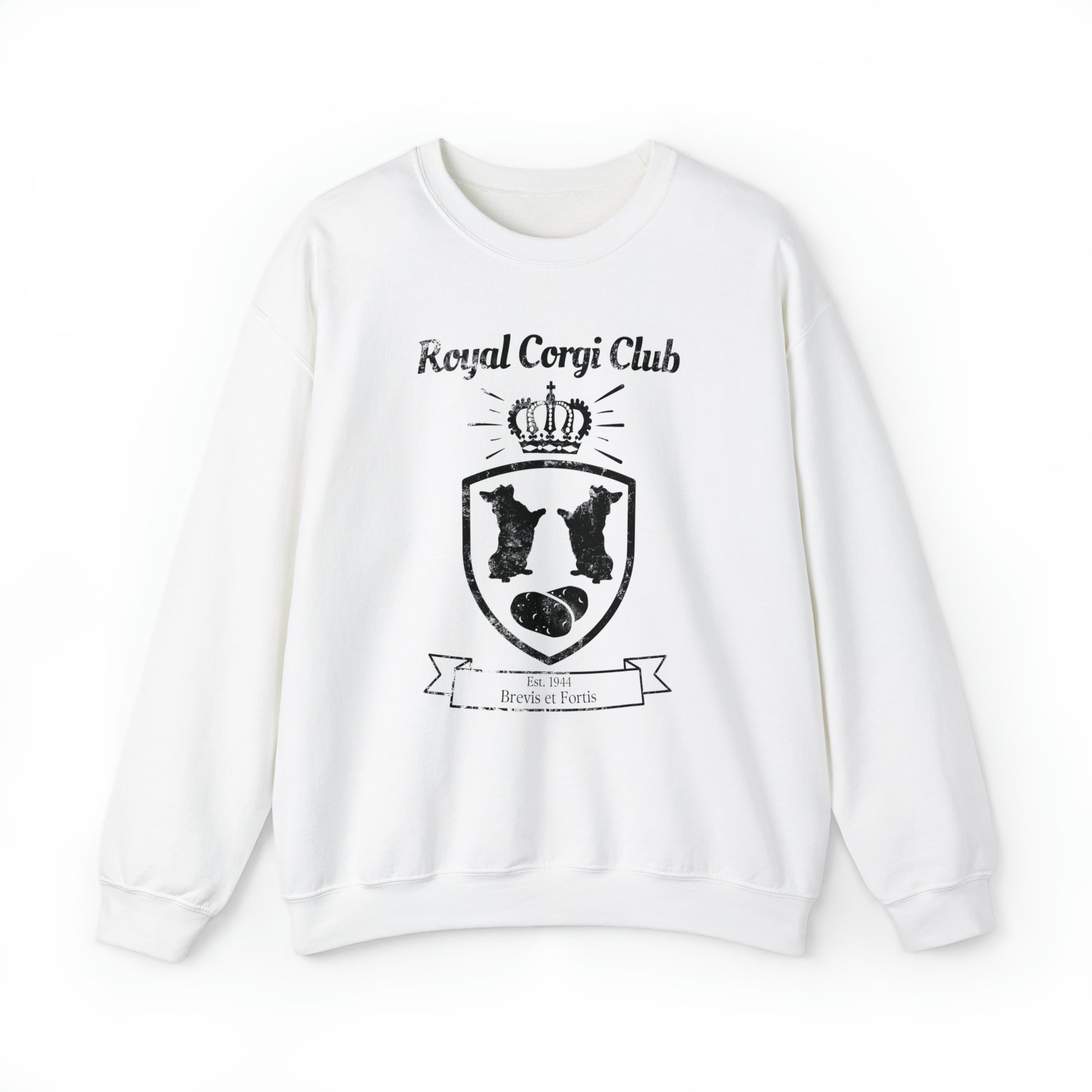white royal corgi club potato shield Pembroke Welsch sweatshirt women men unisex sweater