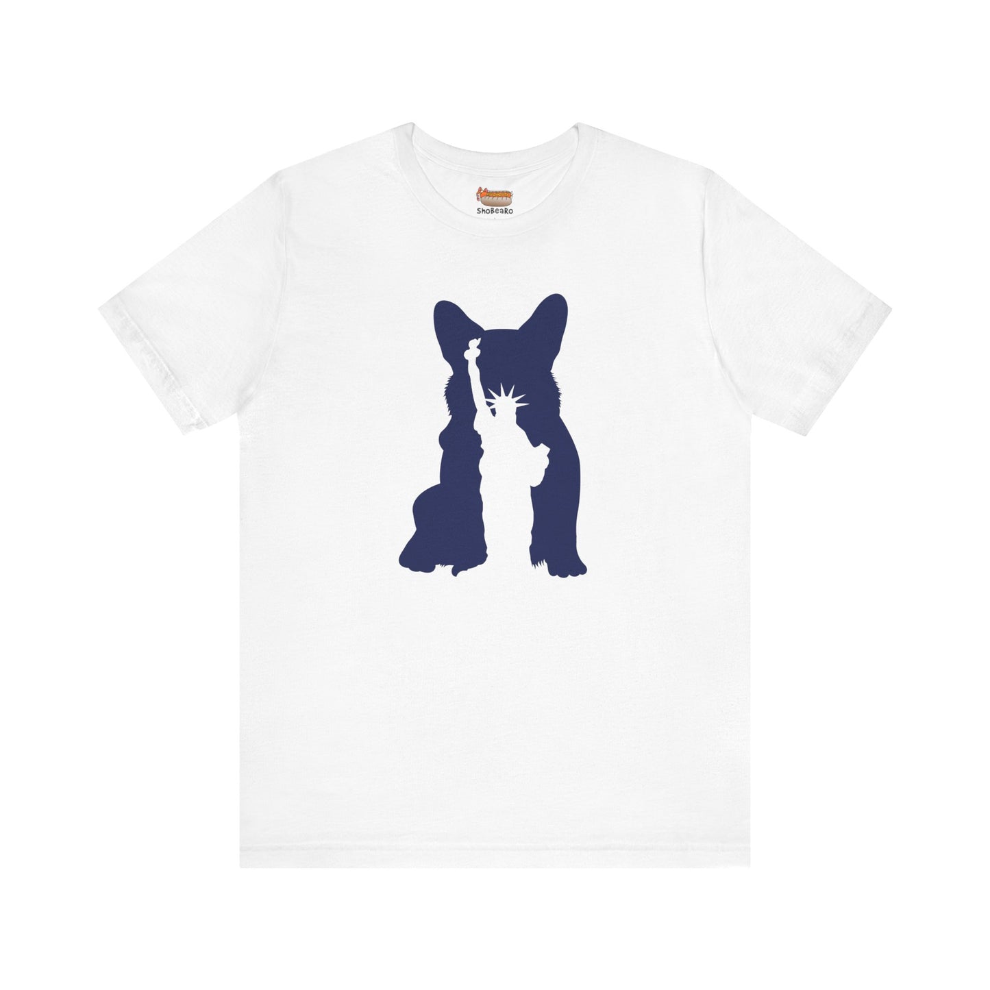 Corgi T-shirt New York City Statue of Liberty  Women & Men