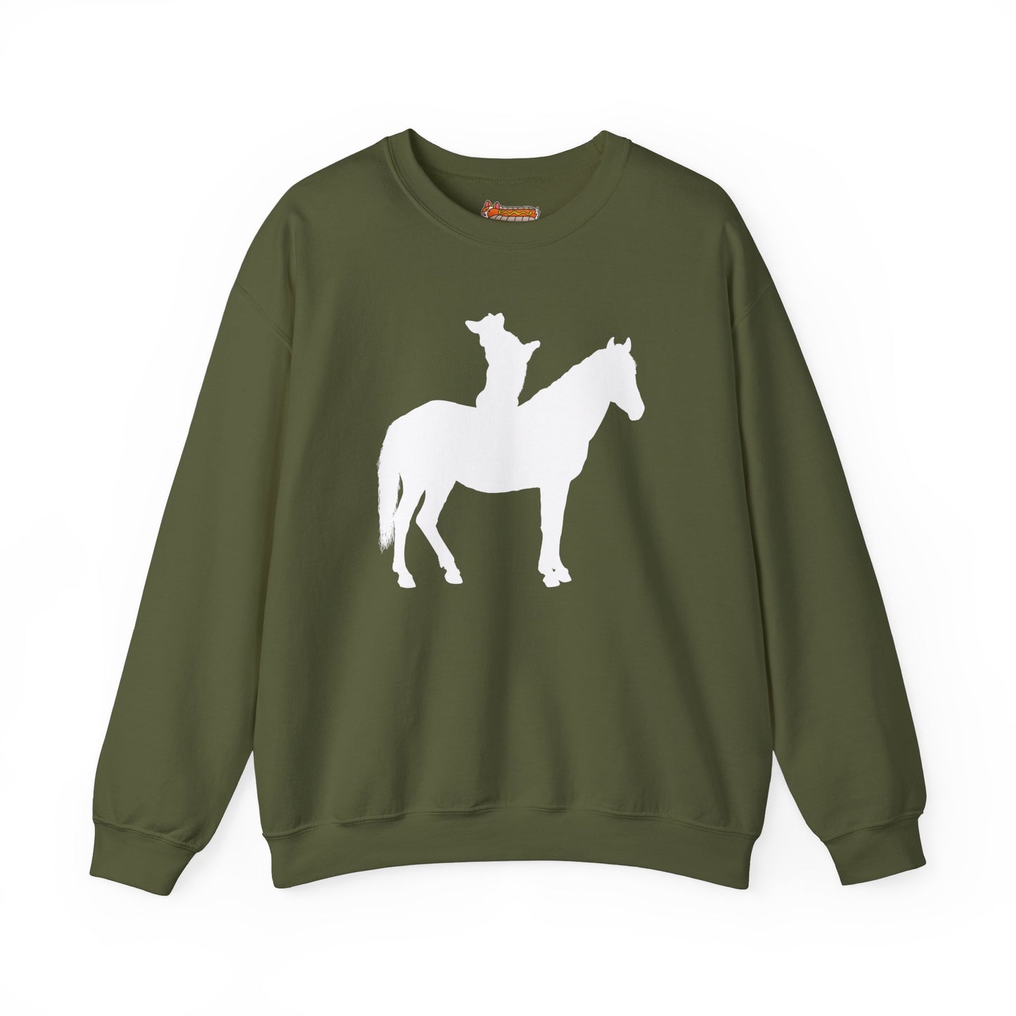 Corgi Sweatshirt Horse Cowboy Women & Men