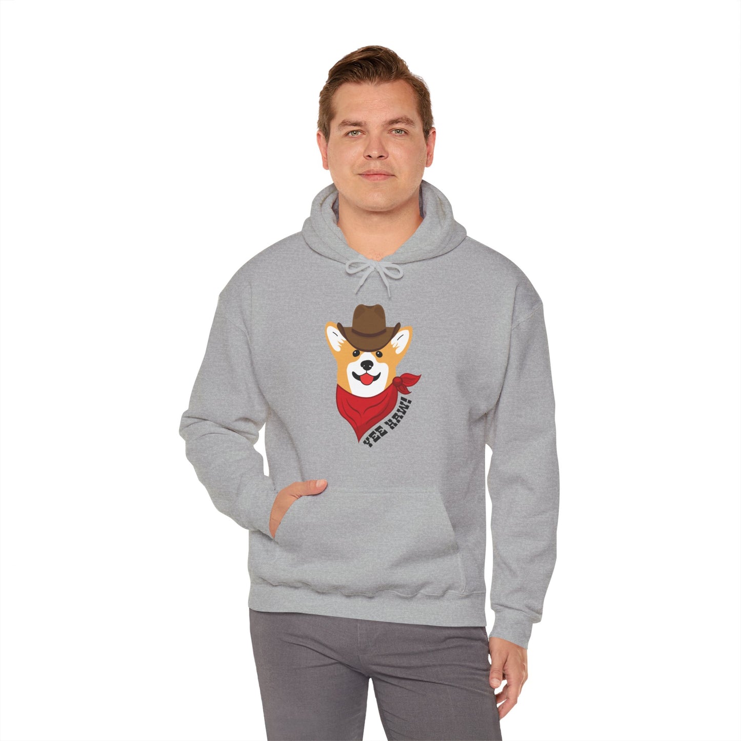 Corgi Hoodie Cowboy Yee Haw Women & Men