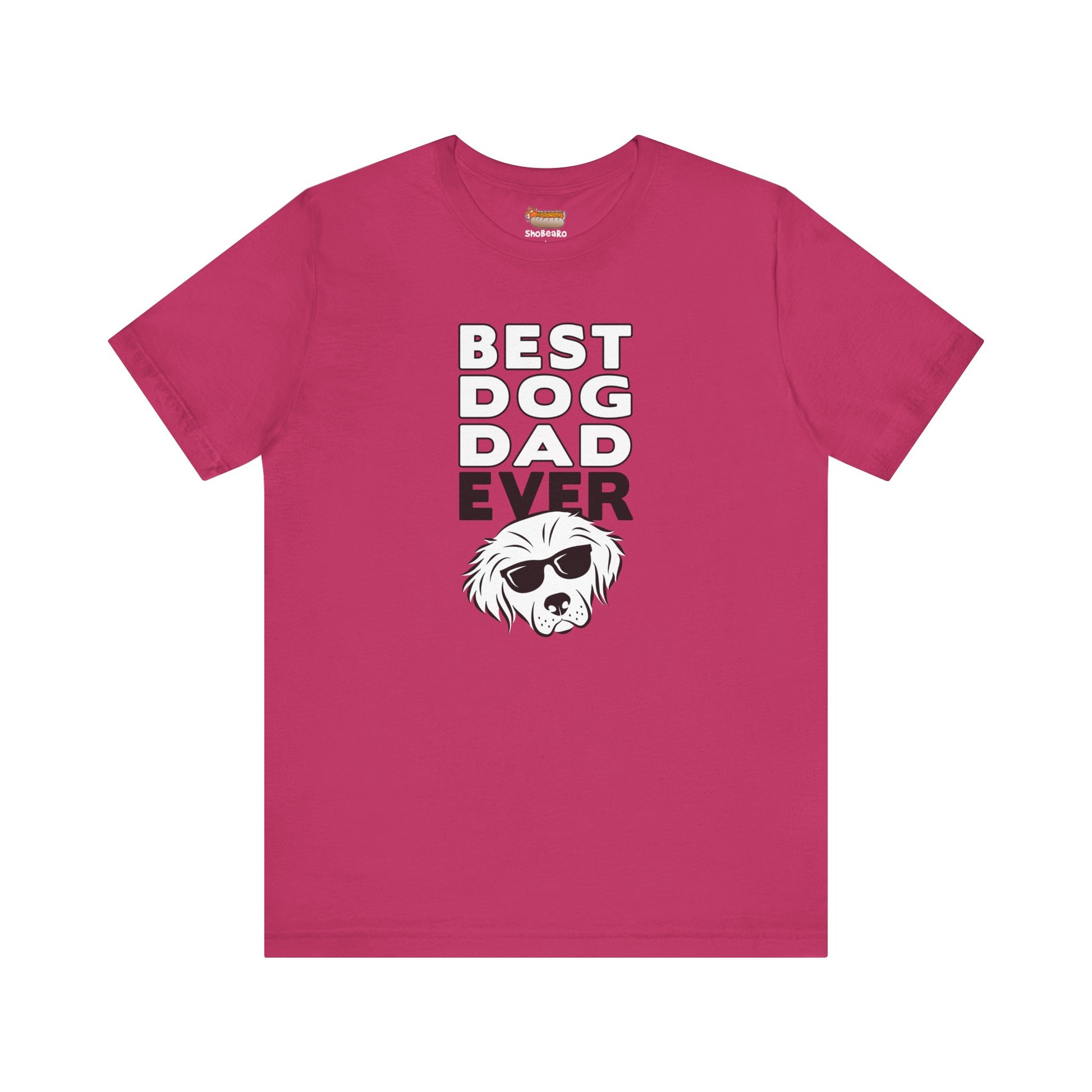 pink best dog dad ever t-shirt men