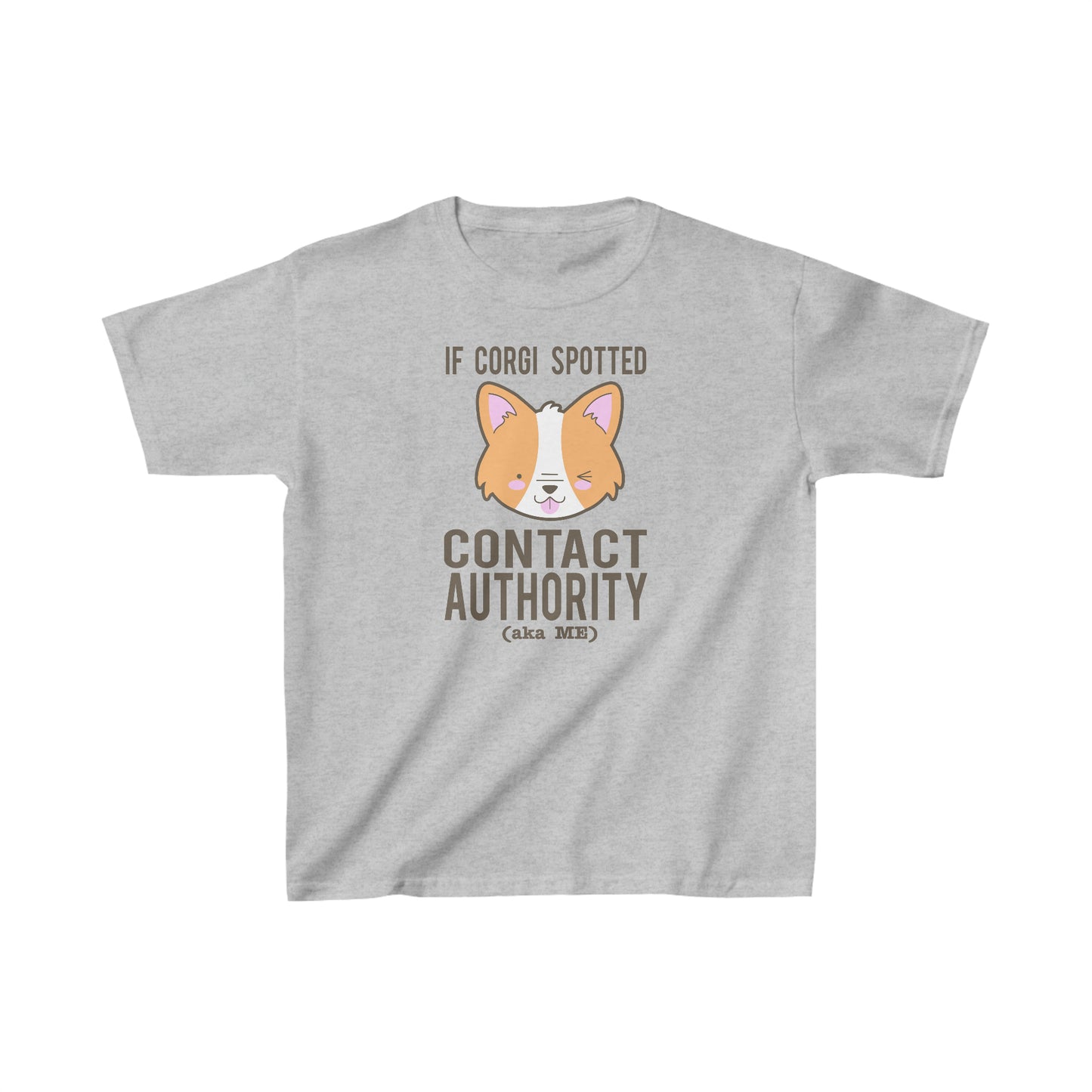 gray grey Kid Pembroke Corgi t-shirt child short sleeve shirt copy