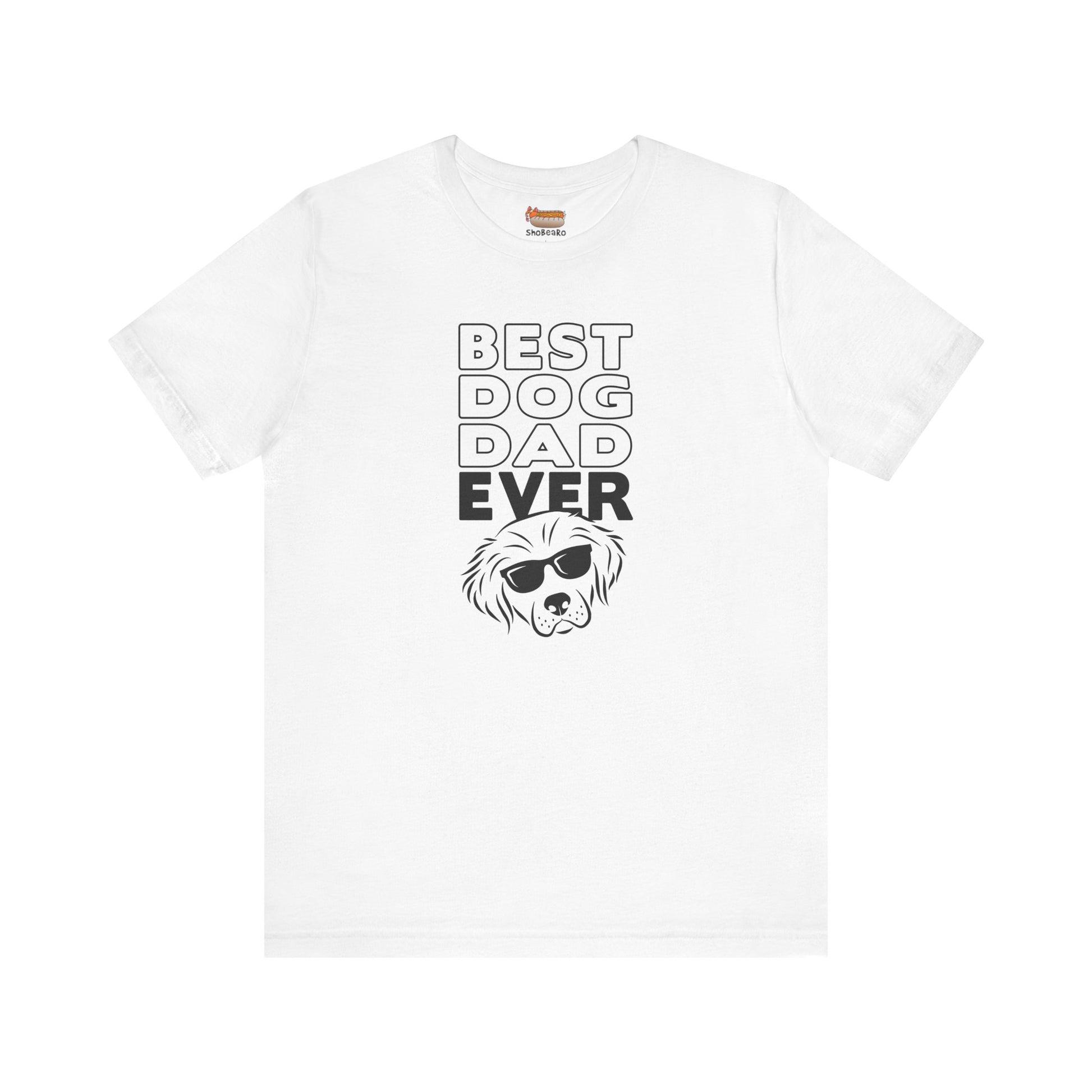 white best dog dad ever t-shirt men