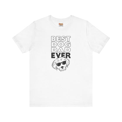 white best dog dad ever t-shirt men