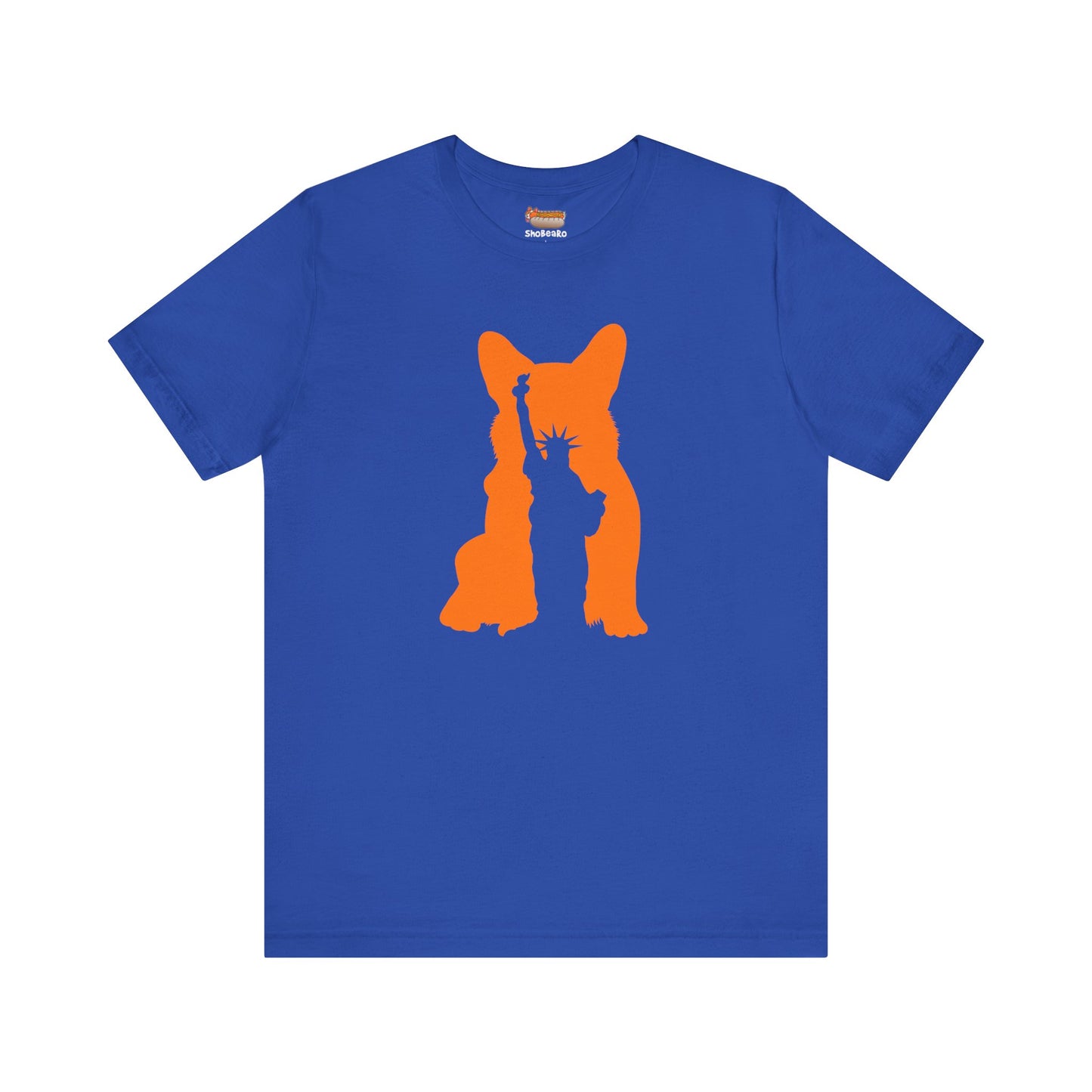 Corgi T-shirt New York City Statue of Liberty  Women & Men