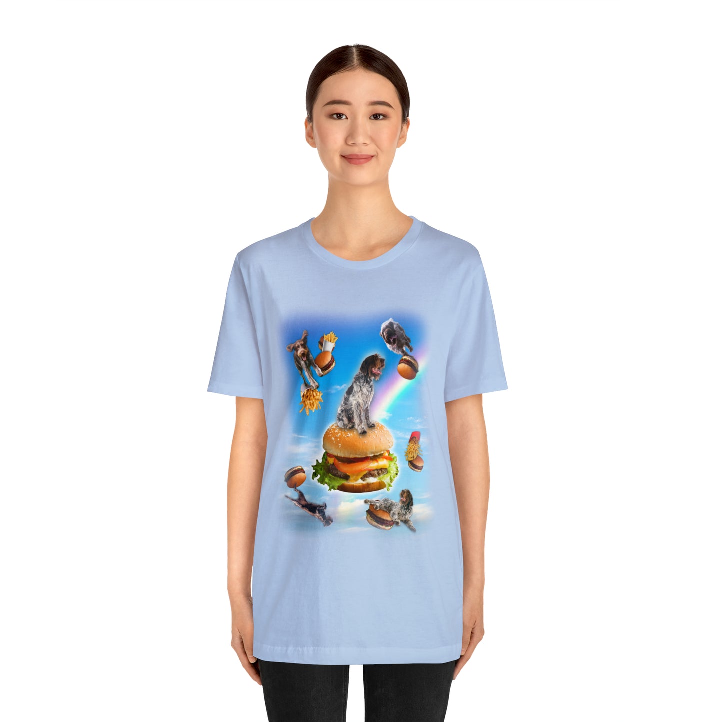 Griffon T-shirt Burgers Fries and Rainbows Women & Men