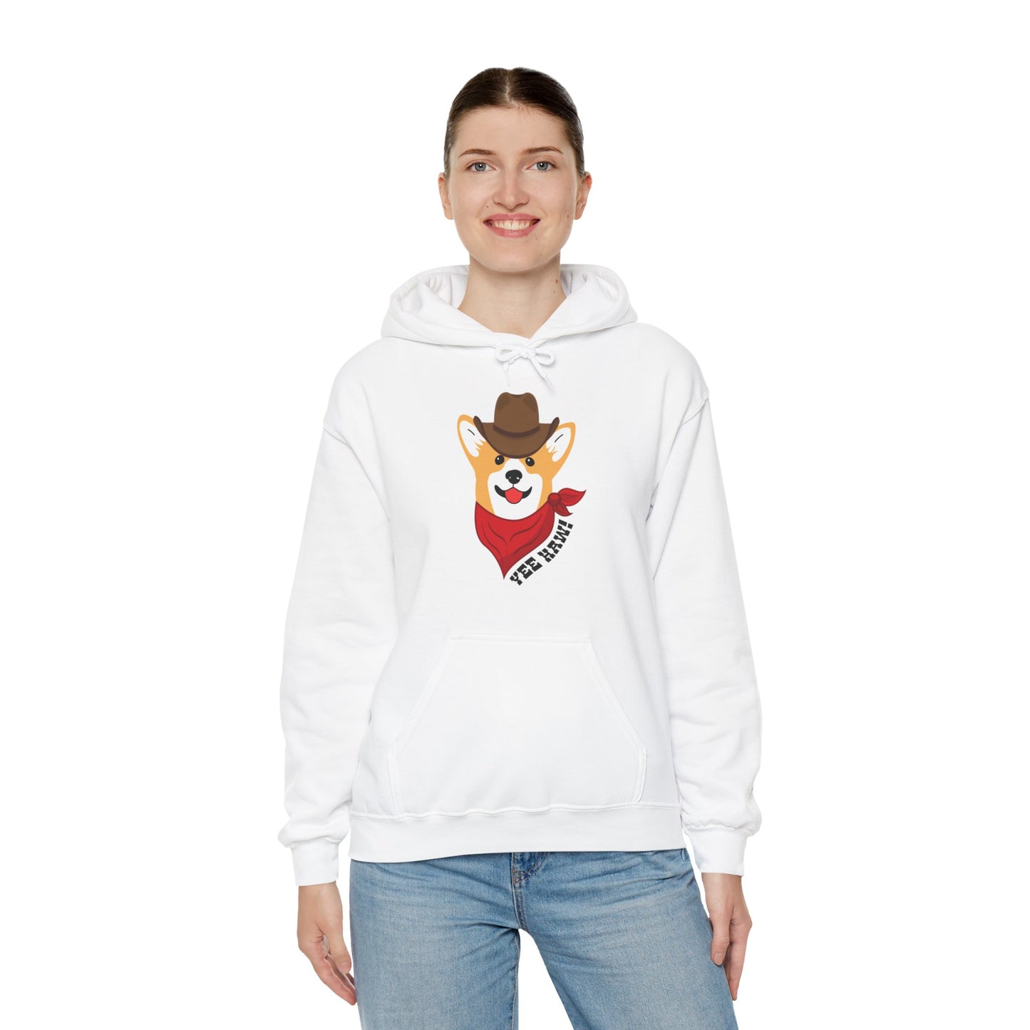 Corgi Hoodie Cowboy Yee Haw Women & Men