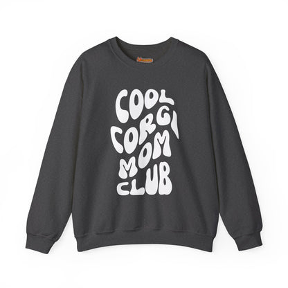 dark gray corgi sweatshirt cool mom club trendy retro text dog lover gift for her women