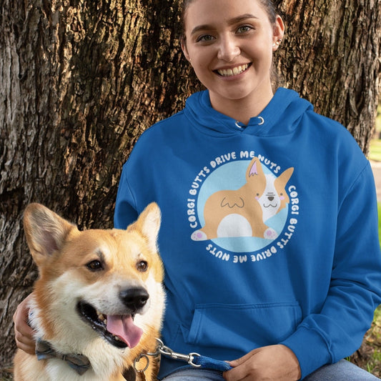 corgi butts drive me nuts adult unisex hoodie clothing
